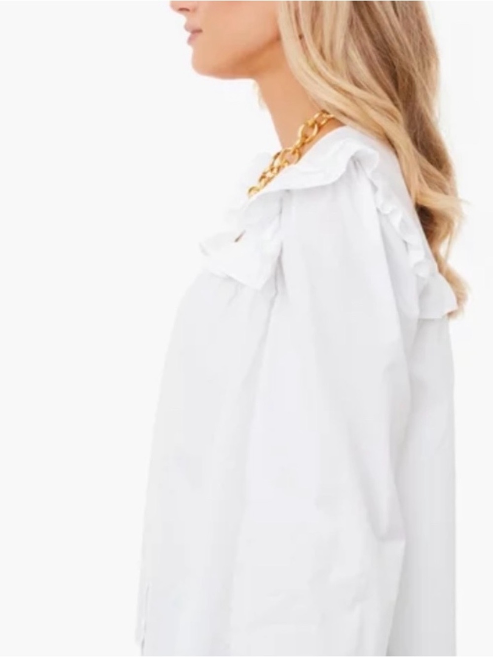 Pomander Place 100% Cotton Ellianna Ruffle Blouse - Picture 2 of 12